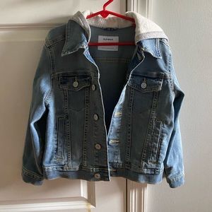 Old Navy Denim Jacket with Gray Hood